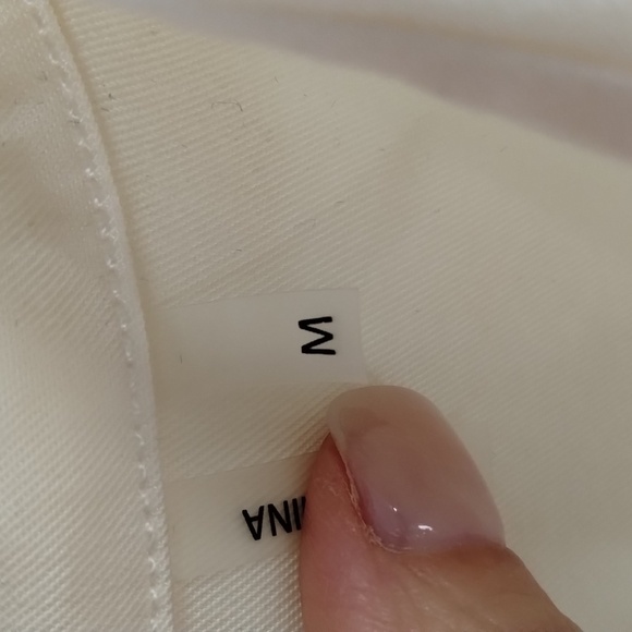 Soft Surroundings off white wrap button blouse asymmetrical top elbow sleeve med - Picture 6 of 10